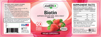 Biotin 5000mcg - 60 Adult Gummies