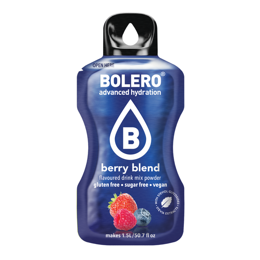 Bolero®Advanced Hydration - مزيج التوت | 9 جرام | 1,5 لتر (12 كيسًا)