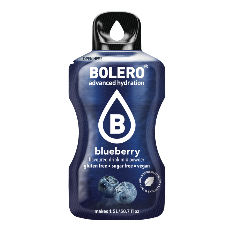 Bolero®Advanced Hydration - Blueberry | 9g | 1,5L (12 Sachets)