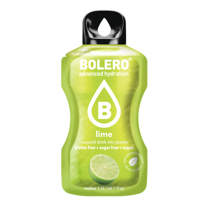 Bolero®Advanced Hydration -  Lime | 9g | 1,5L (12 Sachets)