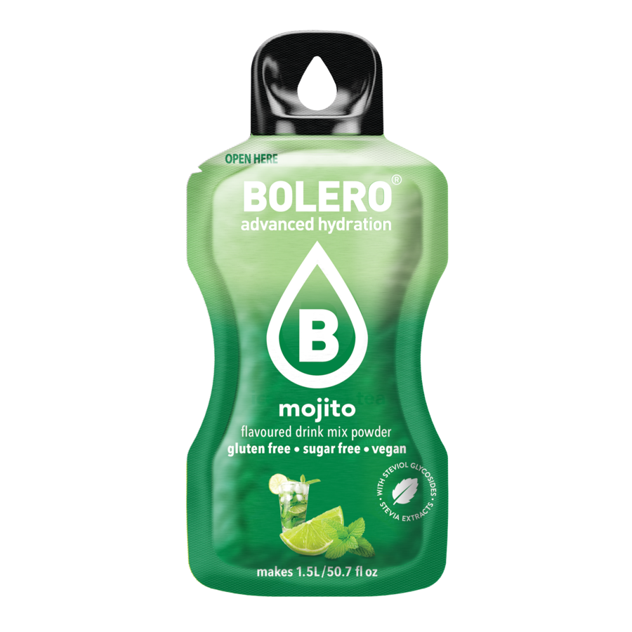 Bolero®Advanced Hydration - Mojito | 9 جرام | 1,5 لتر (12 كيسًا)