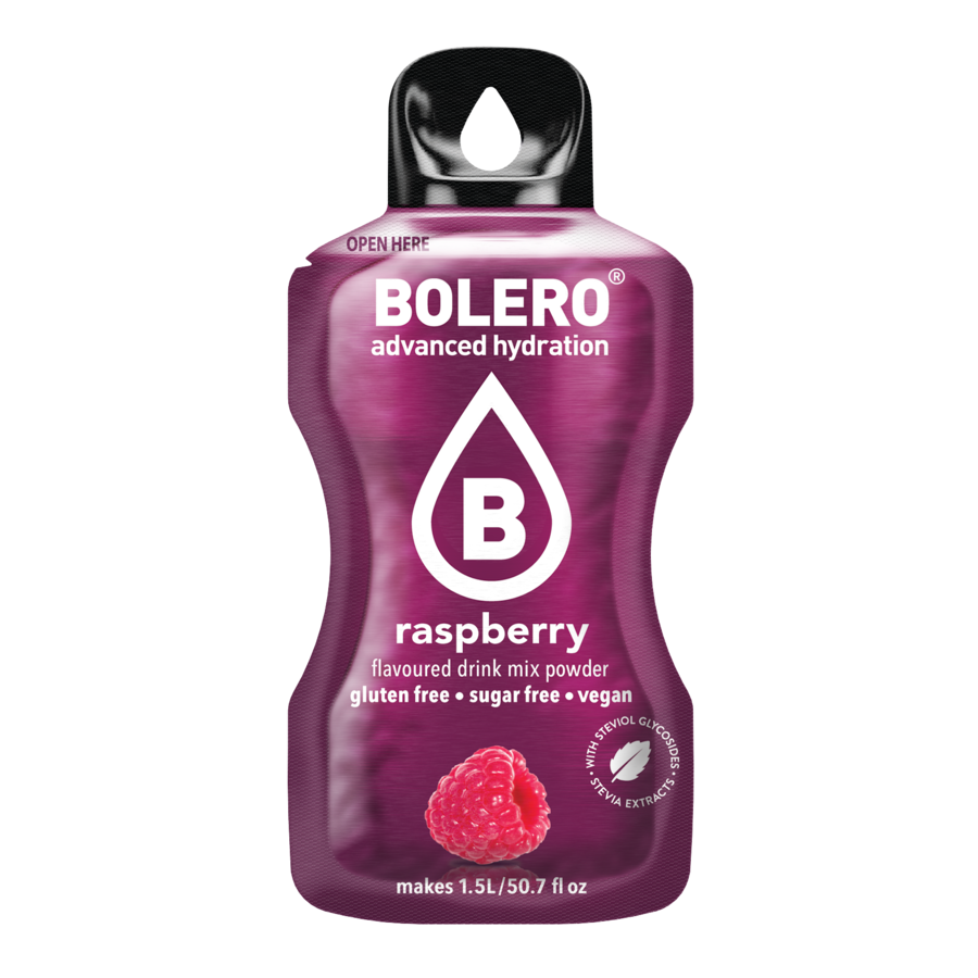 Bolero®Advanced Hydration - Raspberry  | 9g | 1,5L (12 Sachets)