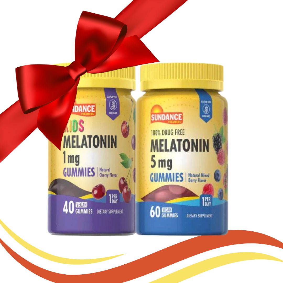 Back to School Mums & Kids Bundle (MELATONIN 5MG - 60 gummies - MELATONIN FOR KIDS 1MG - 40 VEGAN GUMMIES)