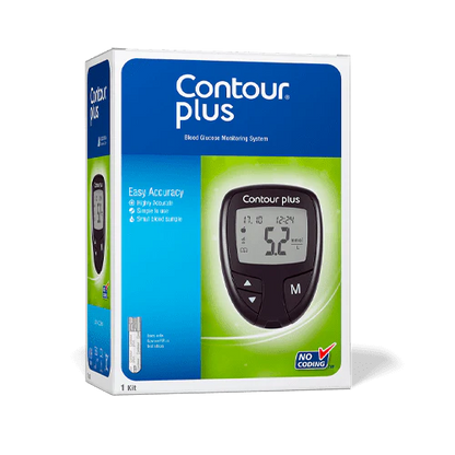 جهاز كونتور بلس لقياس نسبة السكر في الدم + 50 شريط + 50 مشرط مجاناً