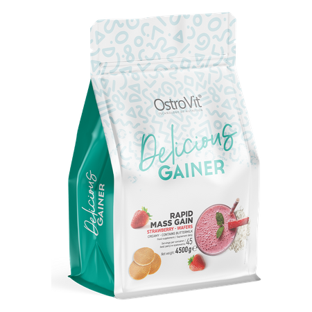 OstroVit Delicious Gainer 4500 جرام من رقائق الفراولة