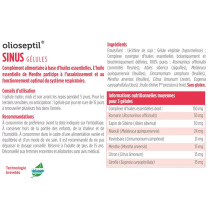 Olioseptil Sinus 15 Capsules