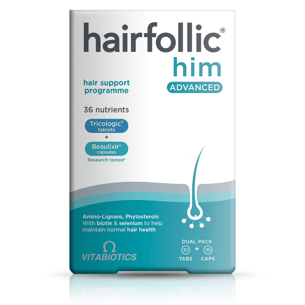 Hairfollic Him Advanced - 30 Tablets/30 Capsules