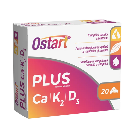 Ostart Plus Ca + K2 + D3 - 20 film-coated tablets