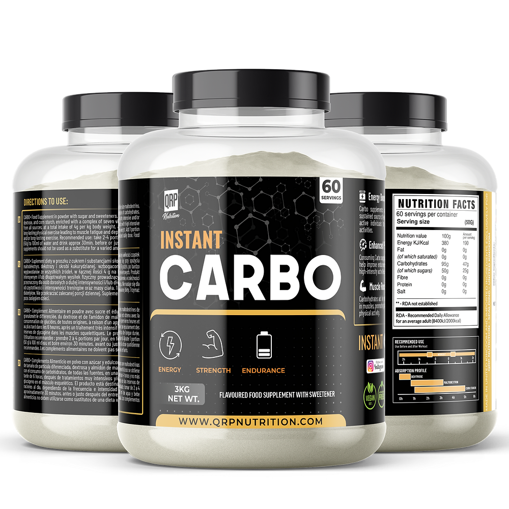 QRP Nutrition CARBO (2 Flavors) - 3kg | 60 Servings